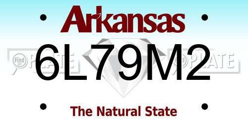 6L79M2 Arkansas License Plate