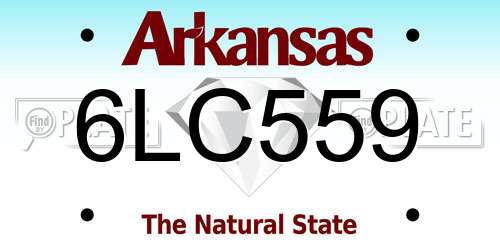 6LC559 Arkansas License Plate