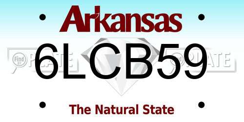 6LCB59 Arkansas License Plate