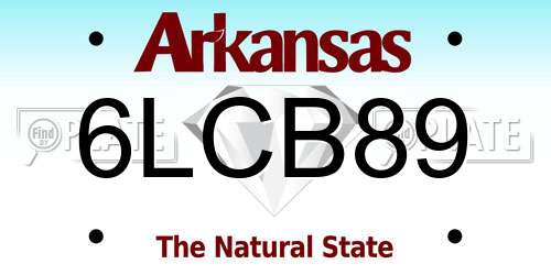 6LCB89 Arkansas License Plate
