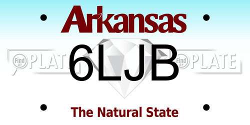 6LJB Arkansas License Plate