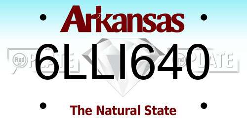 6LLI640 Arkansas License Plate