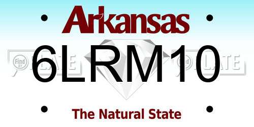 6LRM10 Arkansas License Plate