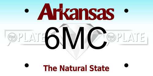 6MC Arkansas License Plate