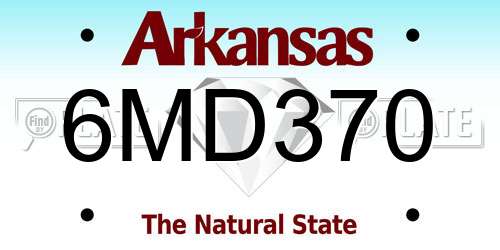 6MD370 Arkansas License Plate