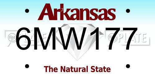 6MW177 Arkansas License Plate