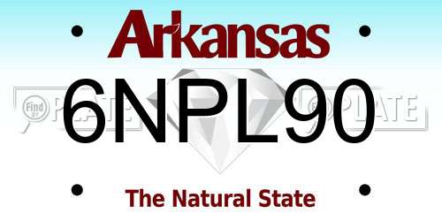 6NPL90 Arkansas License Plate