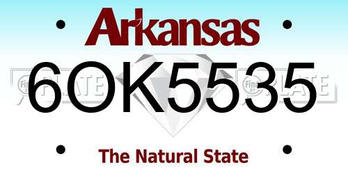 6OK5535 Arkansas License Plate