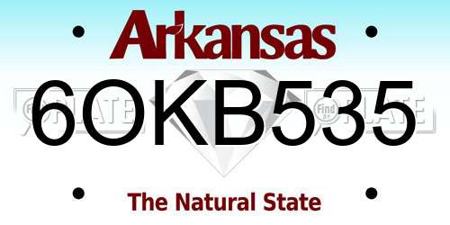 6OKB535 Arkansas License Plate