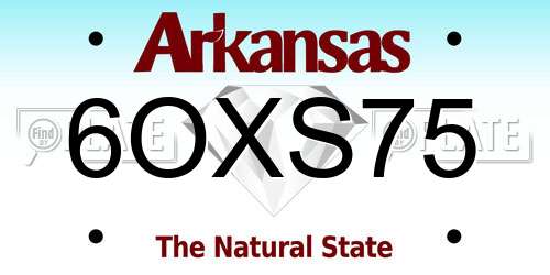6OXS75 Arkansas License Plate