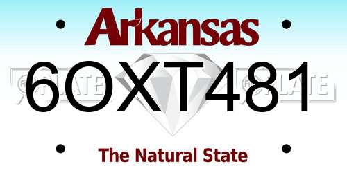 6OXT481 Arkansas License Plate