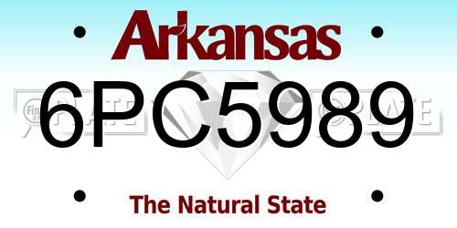6PC5989 Arkansas License Plate