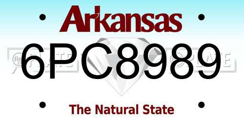 6PC8989 Arkansas License Plate