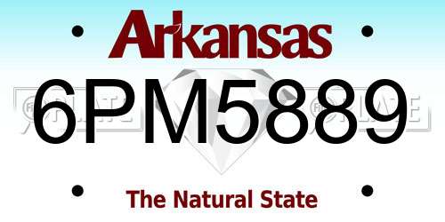 6PM5889 Arkansas License Plate