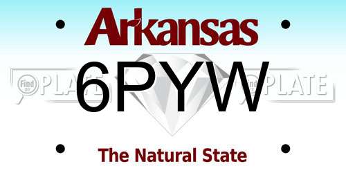 6PYW Arkansas License Plate