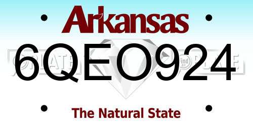 6QEO924 Arkansas License Plate