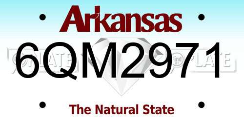 6QM2971 Arkansas License Plate