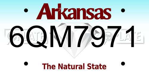 6QM7971 Arkansas License Plate