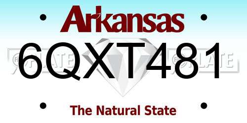 6QXT481 Arkansas License Plate