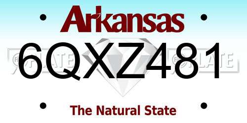 6QXZ481 Arkansas License Plate