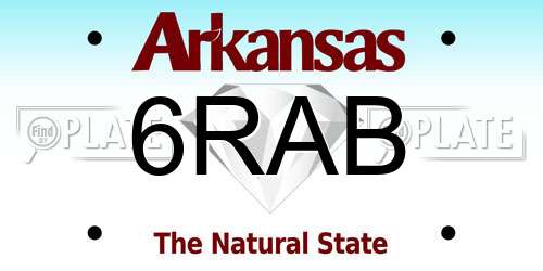 6RAB Arkansas License Plate