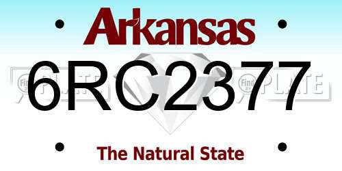 6RC2377 Arkansas License Plate