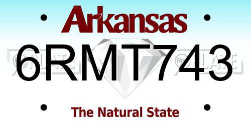 6RMT743 Arkansas License Plate