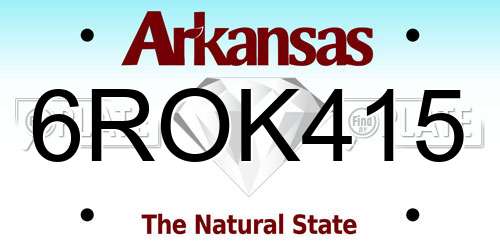 6ROK415 Arkansas License Plate