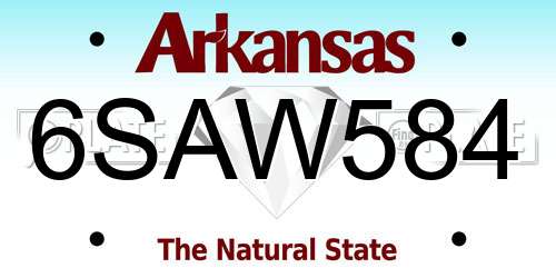 6SAW584 Arkansas License Plate