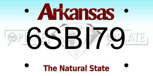 6SBI79 Arkansas License Plate