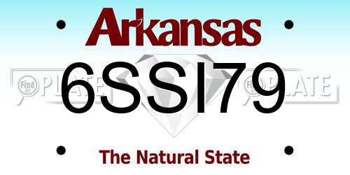 6SSI79 Arkansas License Plate