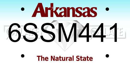 6SSM441 Arkansas License Plate