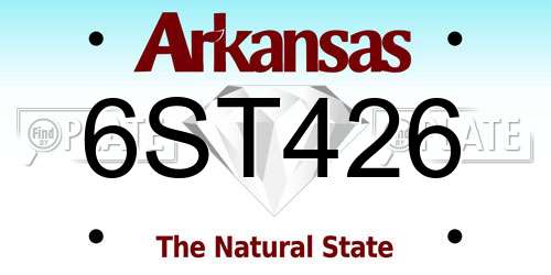 6ST426 Arkansas License Plate