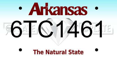 6TC1461 Arkansas License Plate