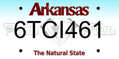 6TCI461 Arkansas License Plate