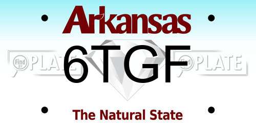 6TGF Arkansas License Plate