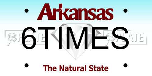 6TIMES Arkansas License Plate