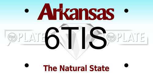 6TIS Arkansas License Plate