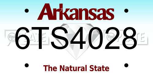 6TS4028 Arkansas License Plate