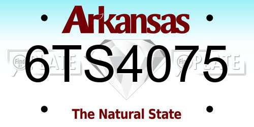 6TS4075 Arkansas License Plate