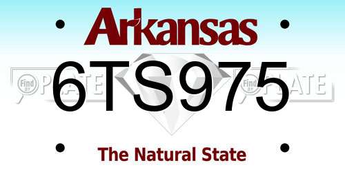 6TS975 Arkansas License Plate