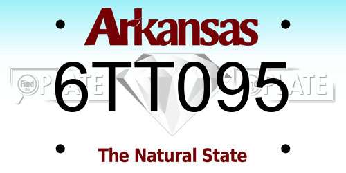 6TT095 Arkansas License Plate