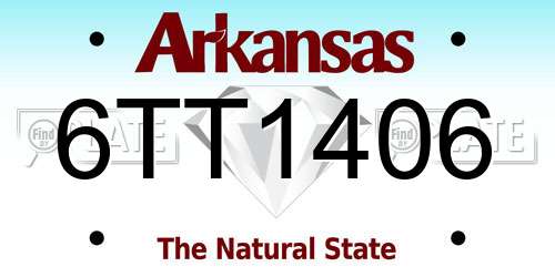 6TT1406 Arkansas License Plate