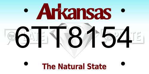6TT8154 Arkansas License Plate