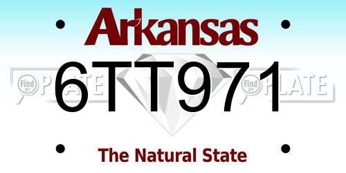 6TT971 Arkansas License Plate