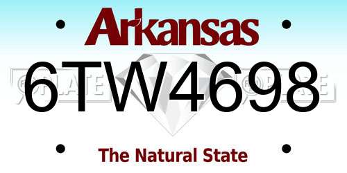 6TW4698 Arkansas License Plate