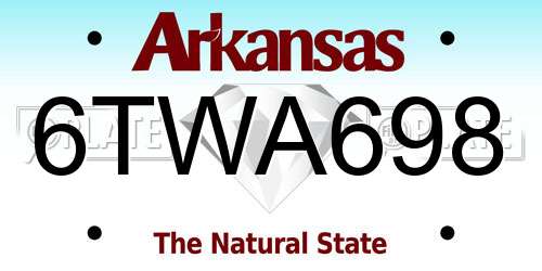 6TWA698 Arkansas License Plate