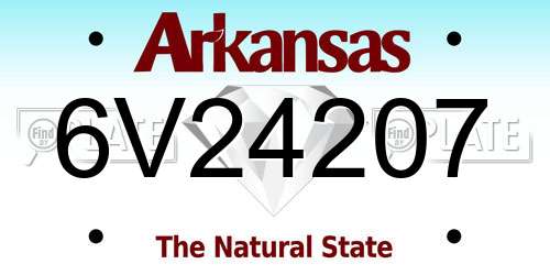 6V24207 Arkansas License Plate