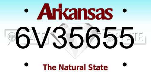 6V35655 Arkansas License Plate