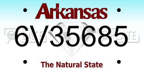 6V35685 Arkansas License Plate